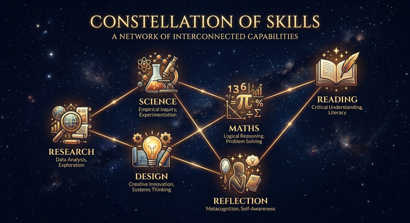 Constellation of Skills — a navy star map showing interconnected capabilities