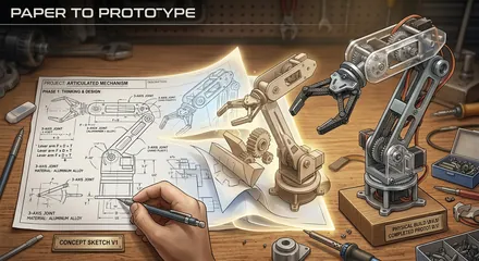 A learner’s finished prototype, built from a paper plan